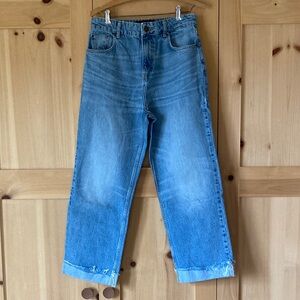 Boden High Rise Light Blue Straight-Leg Cropped Jeans